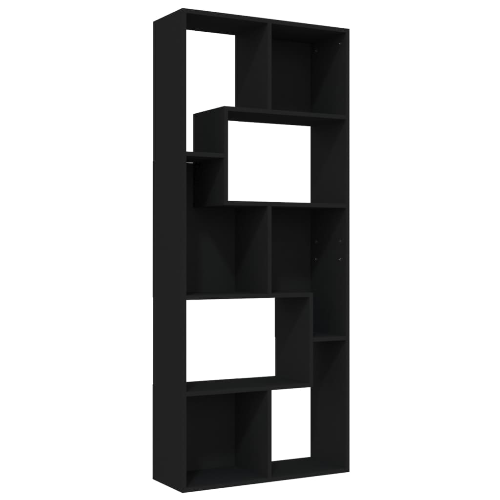 vidaXL Bibliotecă, negru, 67 x 24 x 161 cm, lemn prelucrat vidaXL Bibliotecă, negru, 67 x 24 x 161 cm, lemn prelucrat