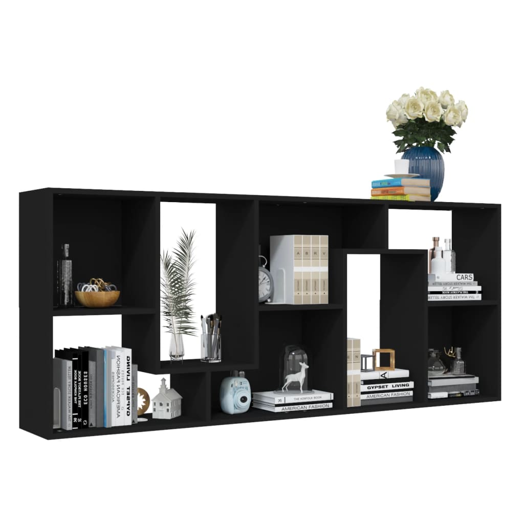 vidaXL Bibliotecă, negru, 67 x 24 x 161 cm, lemn prelucrat vidaXL Bibliotecă, negru, 67 x 24 x 161 cm, lemn prelucrat