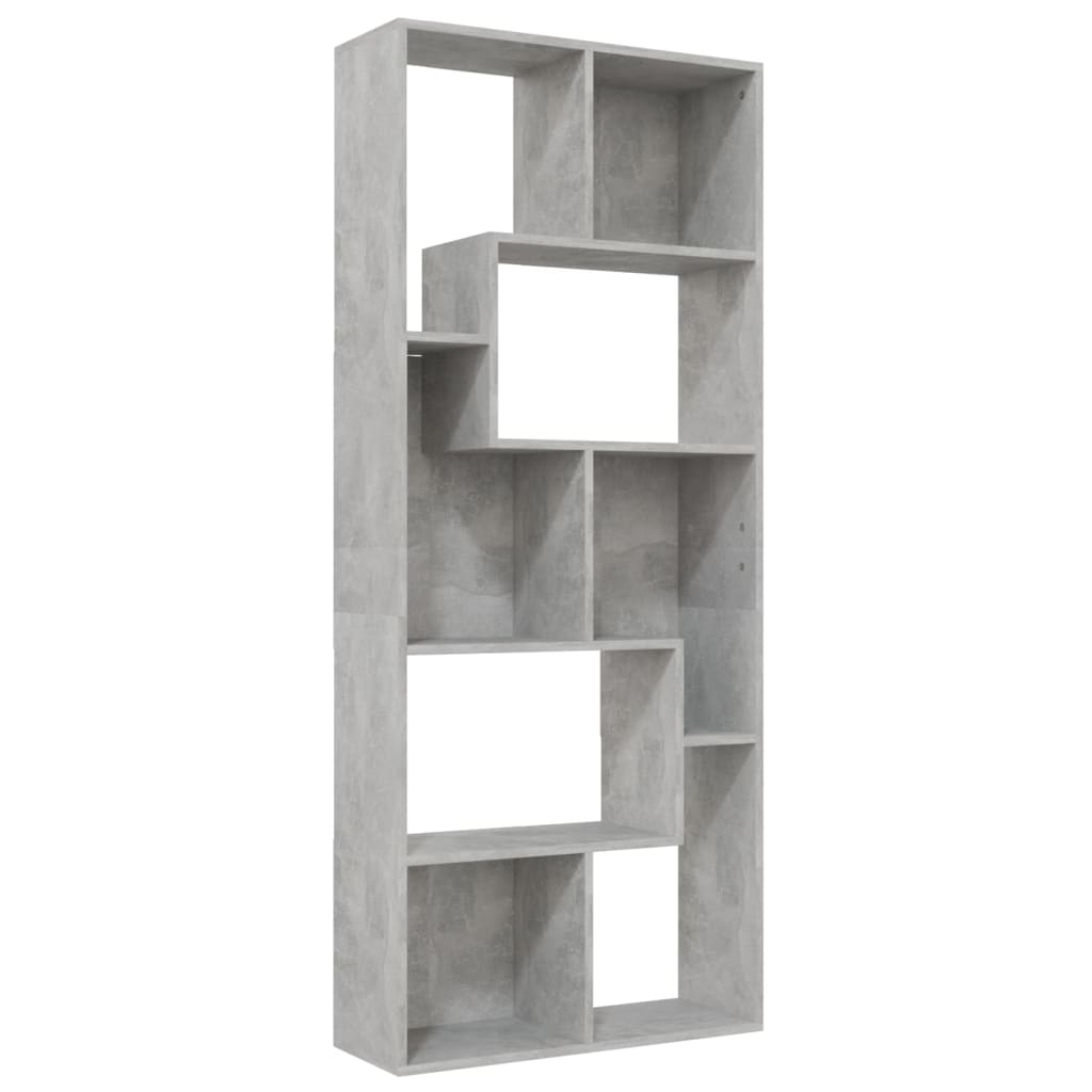 vidaXL Bibliotecă, gri beton, 67x24x161 cm, lemn prelucrat vidaXL Bibliotecă, gri beton, 67x24x161 cm, lemn prelucrat