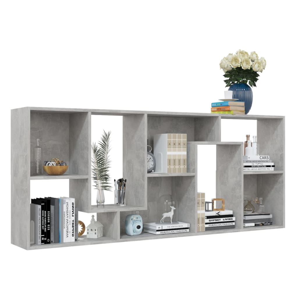 vidaXL Bibliotecă, gri beton, 67x24x161 cm, lemn prelucrat vidaXL Bibliotecă, gri beton, 67x24x161 cm, lemn prelucrat