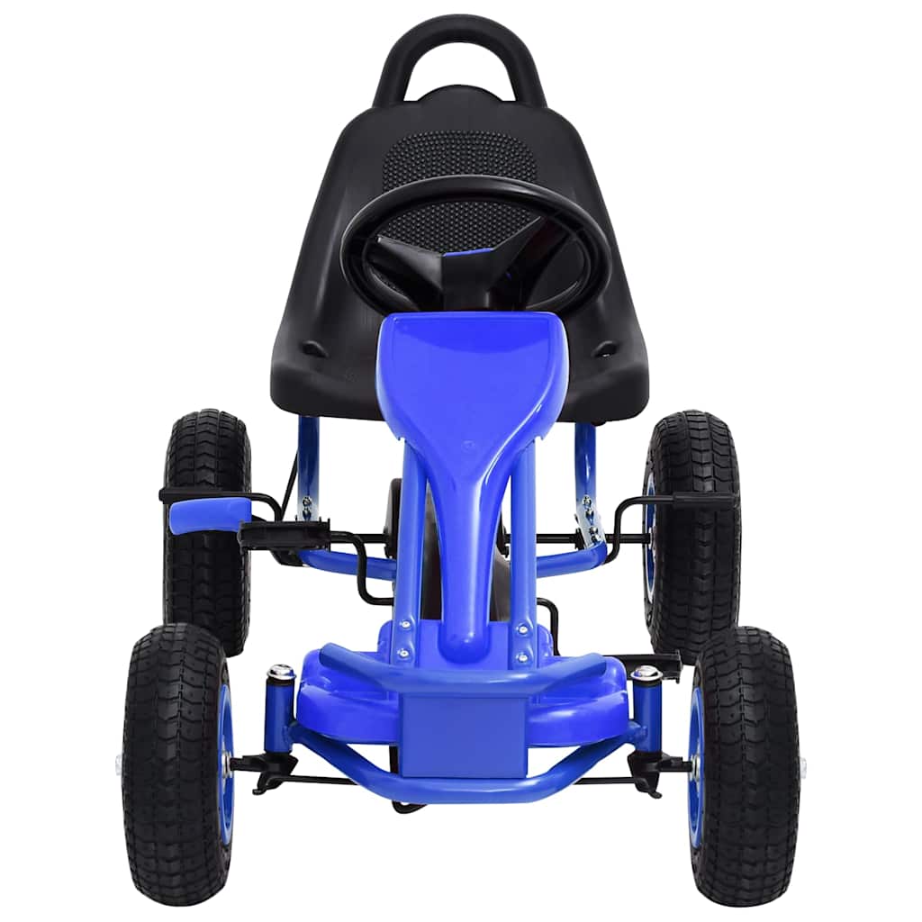 vidaXL Mașinuță kart cu pedale și roți pneumatice, albastru vidaXL Mașinuță kart cu pedale și roți pneumatice, albastru
