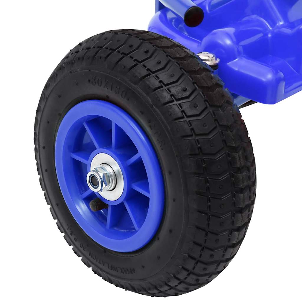 vidaXL Mașinuță kart cu pedale și roți pneumatice, albastru vidaXL Mașinuță kart cu pedale și roți pneumatice, albastru