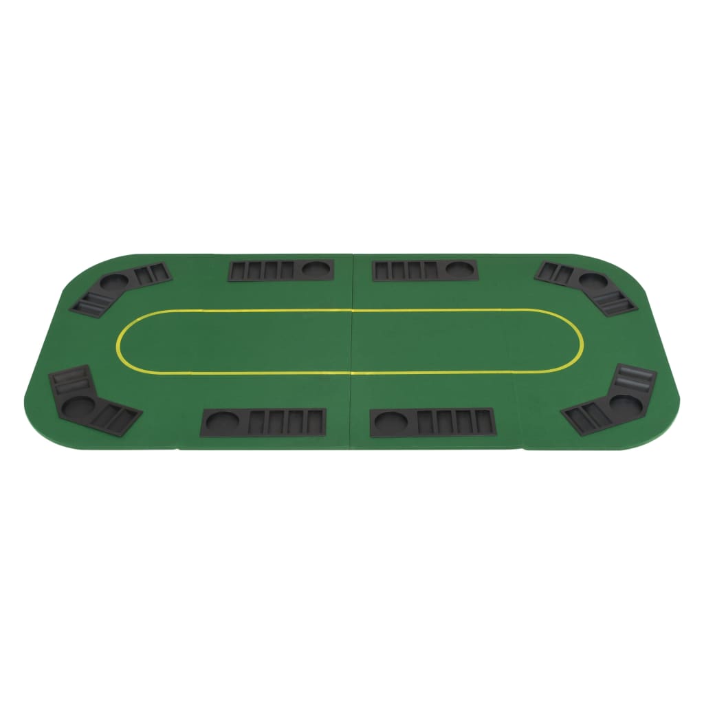vidaXL Blat masă poker 8 jucători, pliabil în 4, dreptunghiular, verde vidaXL Blat masă poker 8 jucători, pliabil în 4, dreptunghiular, verde
