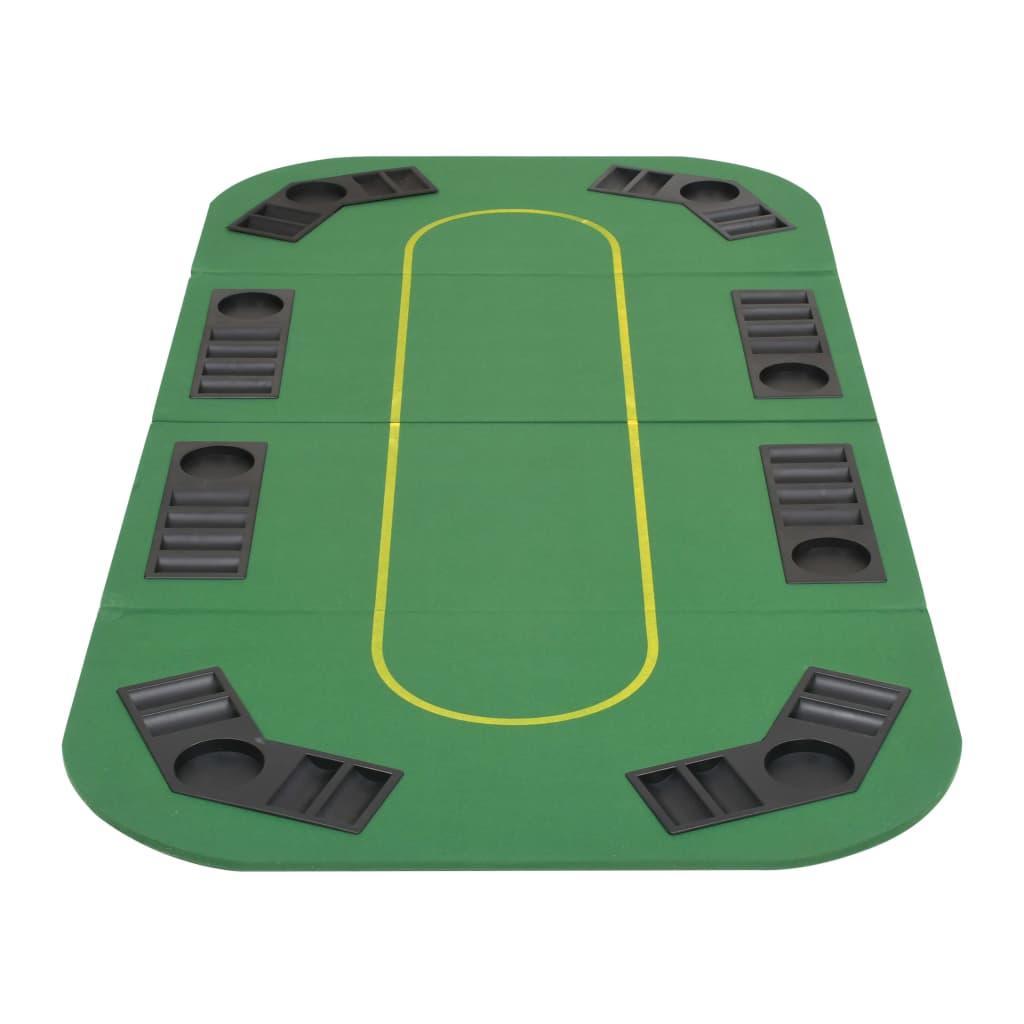 vidaXL Blat masă poker 8 jucători, pliabil în 4, dreptunghiular, verde vidaXL Blat masă poker 8 jucători, pliabil în 4, dreptunghiular, verde