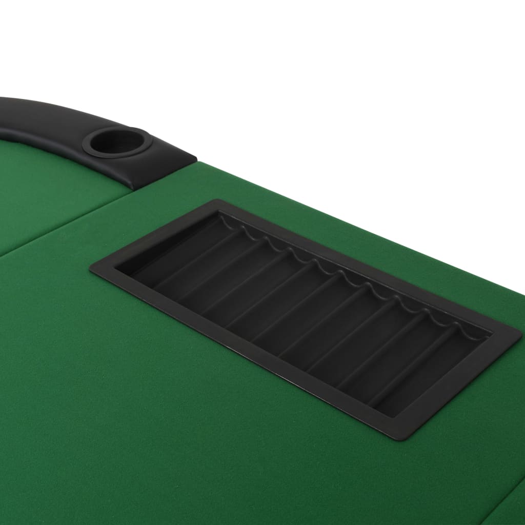 vidaXL Masă de poker pliabilă în 3, pentru 9 jucători, oval, Verde vidaXL Masă de poker pliabilă în 3, pentru 9 jucători, oval, Verde