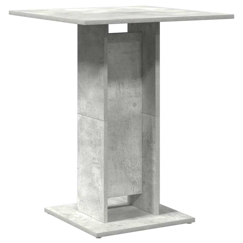 vidaXL Masă de bistro, gri beton, 60 x 60 x 75 cm, lemn prelucrat