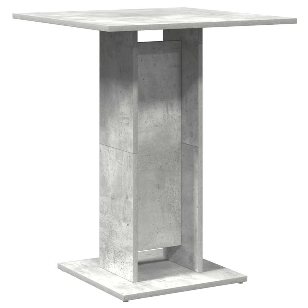 vidaXL Masă de bistro, gri beton, 60 x 60 x 75 cm, lemn prelucrat
