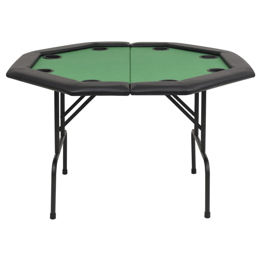 vidaXL Masă poker pliabilă în două părți, 8 jucători, octogonal, Verde vidaXL Masă poker pliabilă în două părți, 8 jucători, octogonal, Verde
