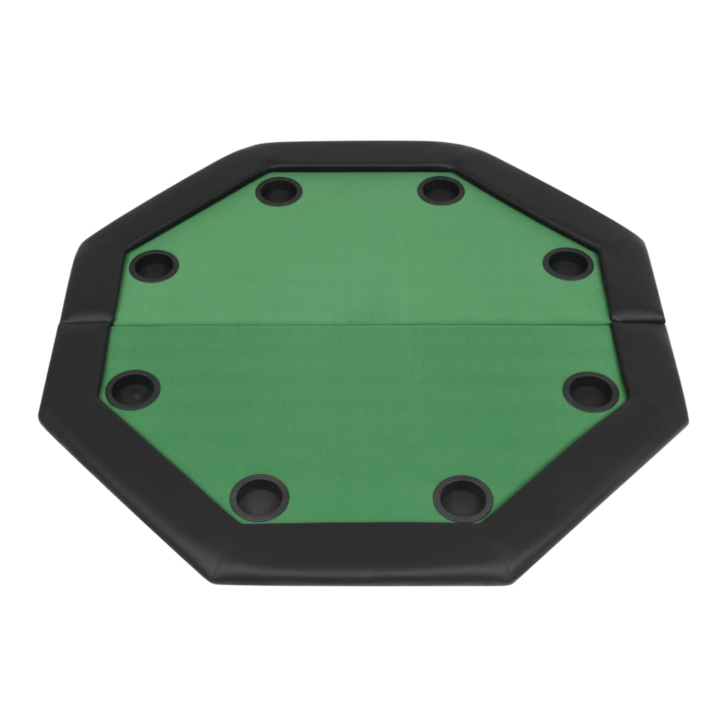 vidaXL Masă poker pliabilă în două părți, 8 jucători, octogonal, Verde vidaXL Masă poker pliabilă în două părți, 8 jucători, octogonal, Verde