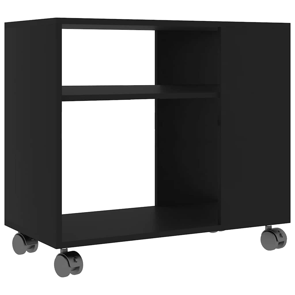 vidaXL Masă laterală, negru, 70x35x55 cm, lemn compozit vidaXL Masă laterală, negru, 70x35x55 cm, lemn compozit