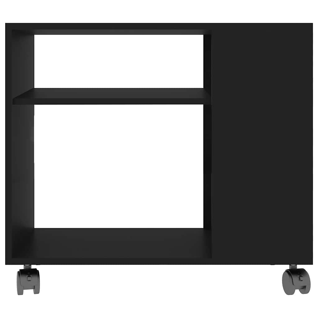 vidaXL Masă laterală, negru, 70x35x55 cm, lemn compozit vidaXL Masă laterală, negru, 70x35x55 cm, lemn compozit