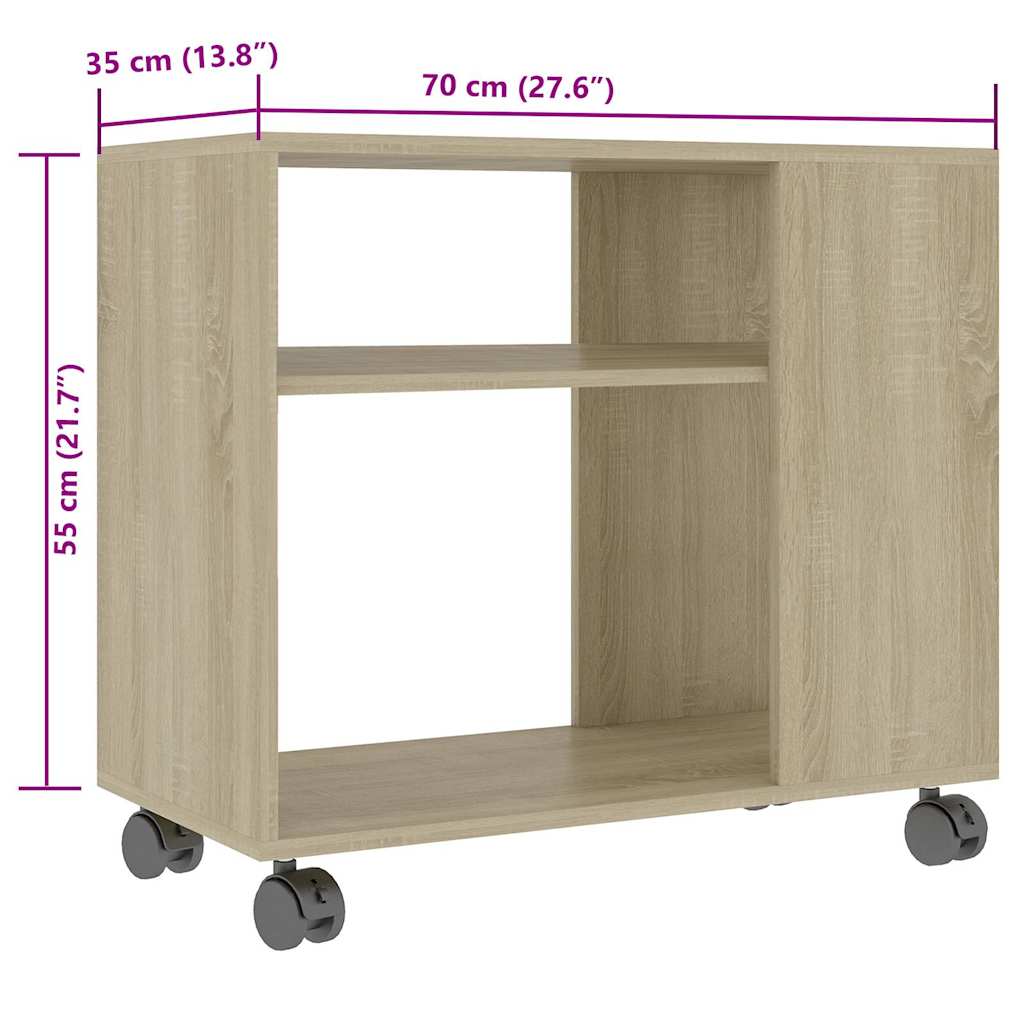 vidaXL Masă laterală, stejar sonoma, 70x35x55 cm, lemn compozit vidaXL Masă laterală, stejar sonoma, 70x35x55 cm, lemn compozit