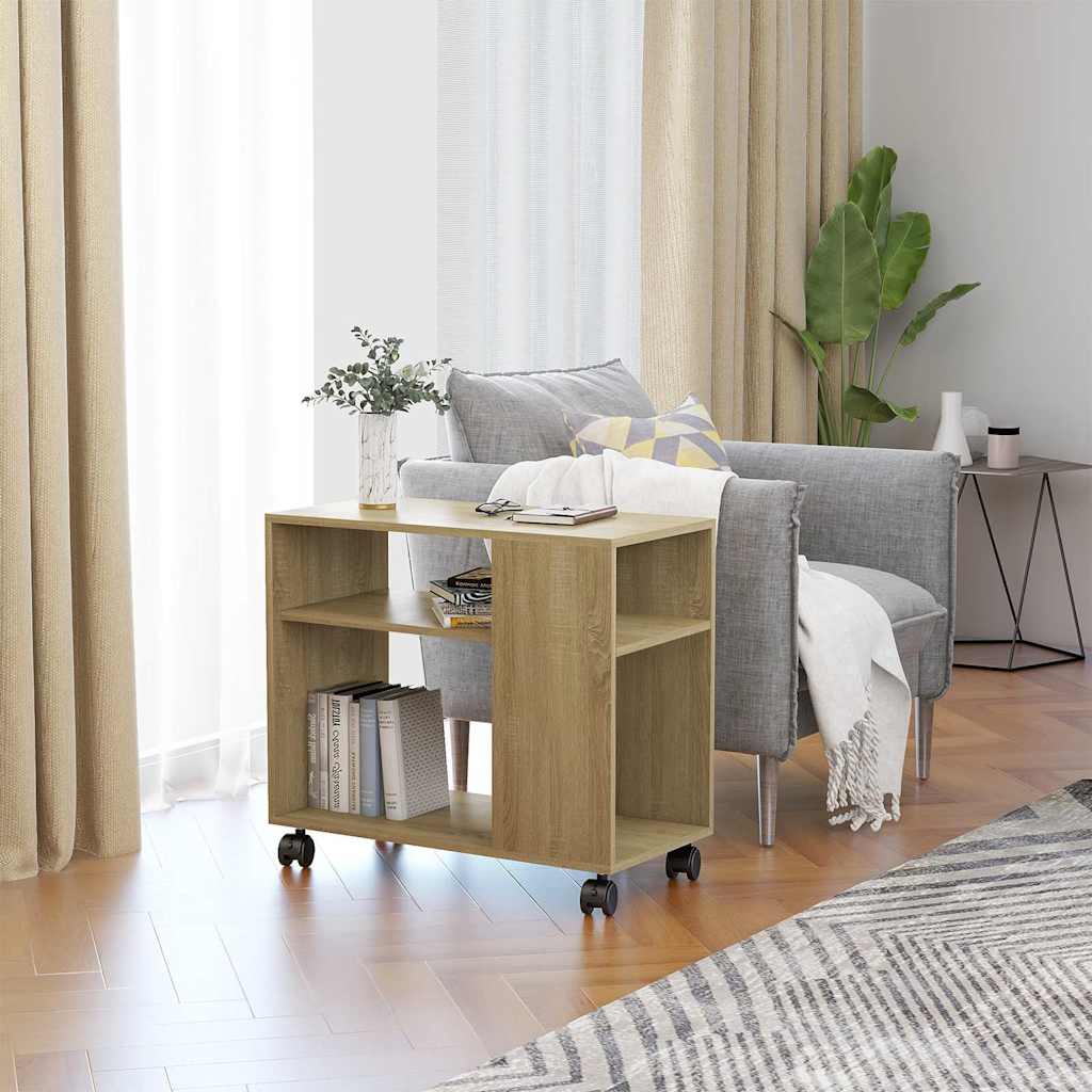 vidaXL Masă laterală, stejar sonoma, 70x35x55 cm, lemn compozit vidaXL Masă laterală, stejar sonoma, 70x35x55 cm, lemn compozit