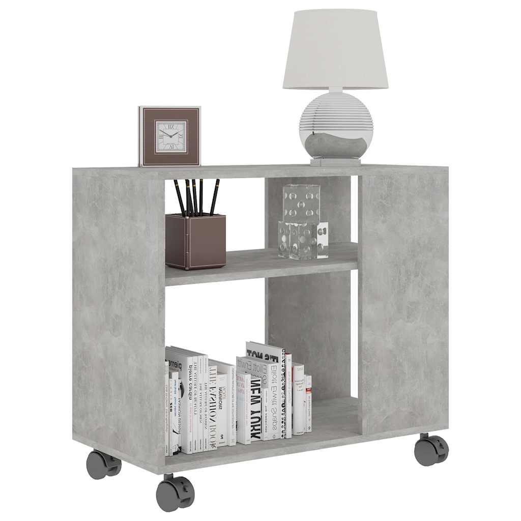 vidaXL Masă laterală, gri beton, 70x35x55 cm, lemn compozit vidaXL Masă laterală, gri beton, 70x35x55 cm, lemn compozit