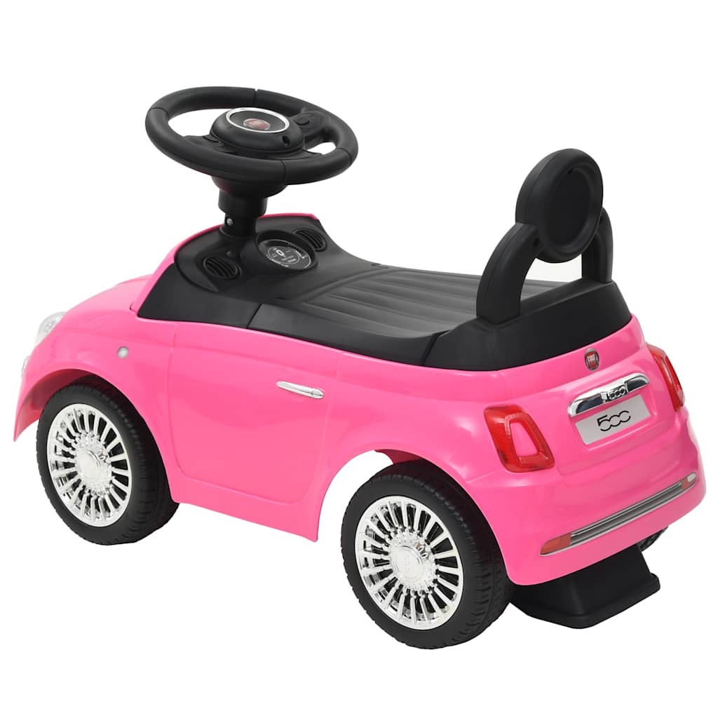 vidaXL Mașinuță fără pedale Fiat 500, roz vidaXL Mașinuță fără pedale Fiat 500, roz