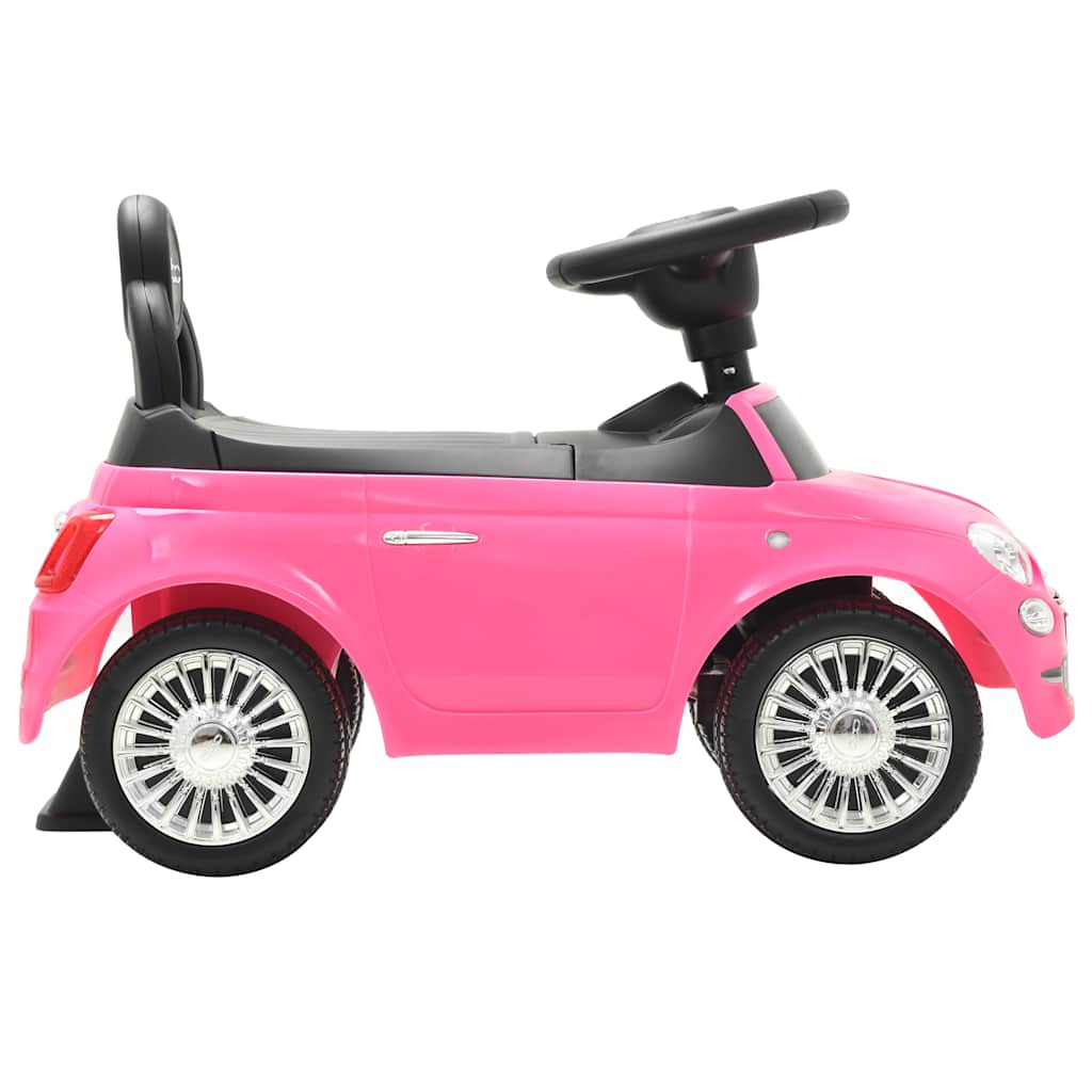 vidaXL Mașinuță fără pedale Fiat 500, roz vidaXL Mașinuță fără pedale Fiat 500, roz