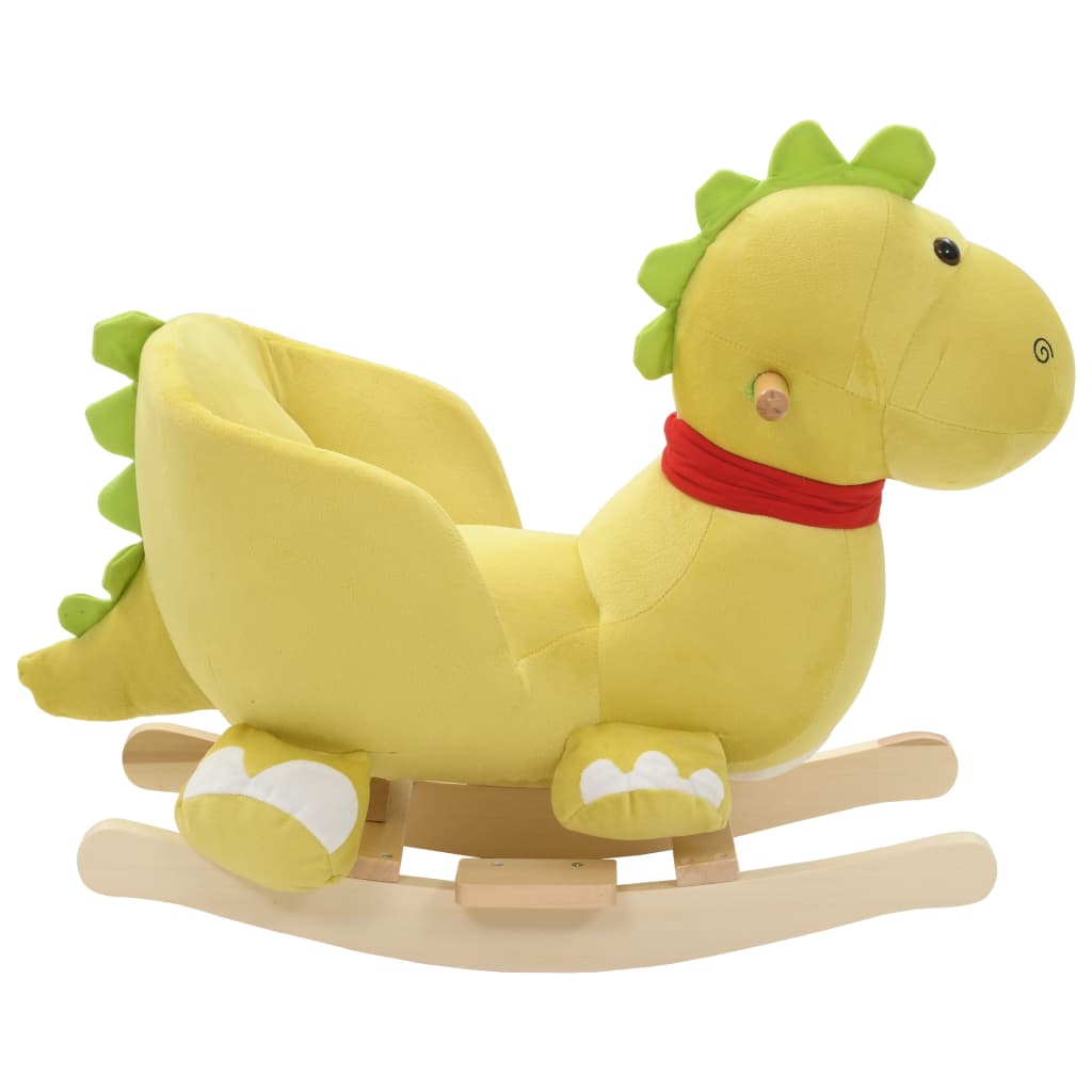 vidaXL Balansoar animal cu spătar dragon pluș 60x32x53 cm verde lime vidaXL Balansoar animal cu spătar dragon pluș 60x32x53 cm verde lime