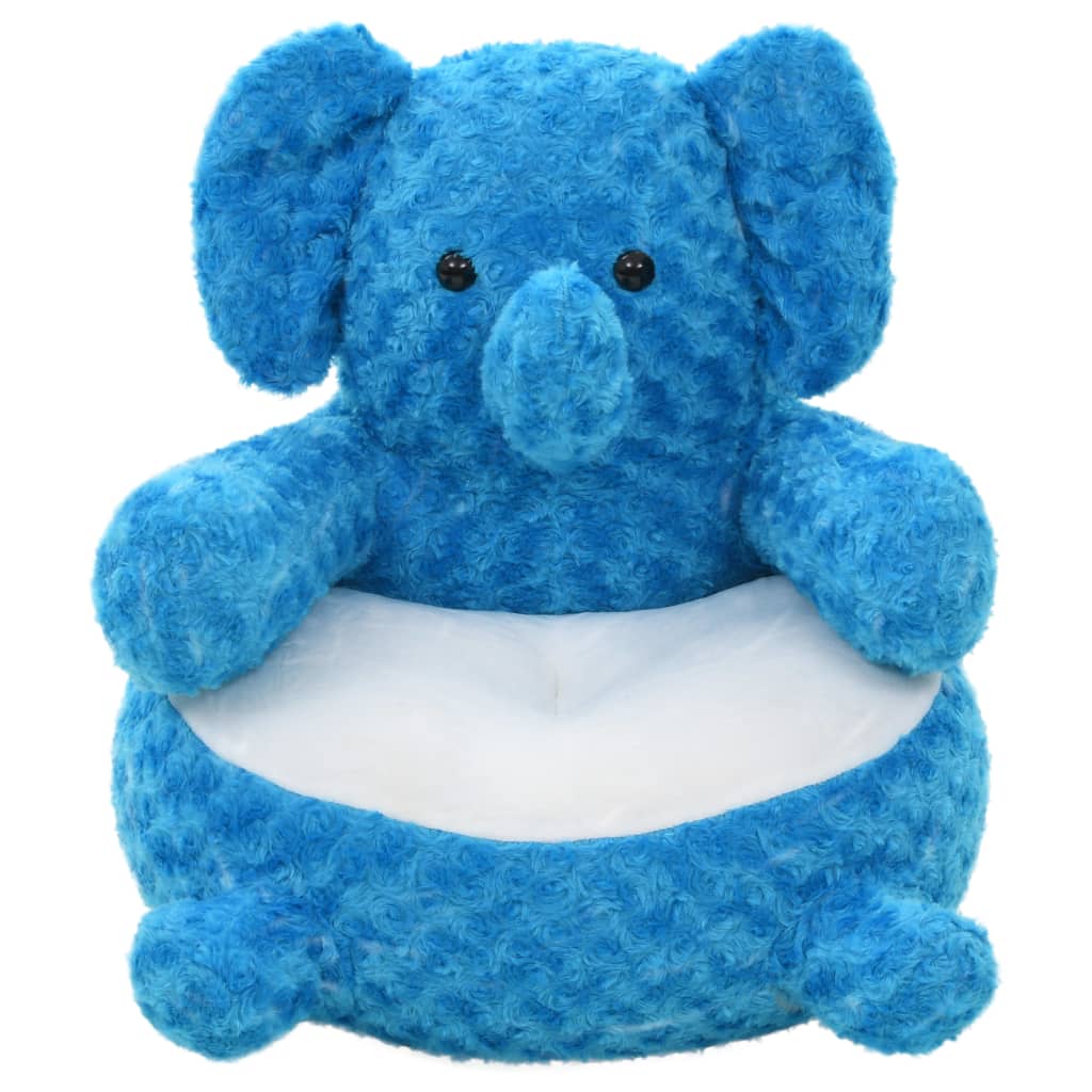 vidaXL Elefant de jucărie, albastru, pluș vidaXL Elefant de jucărie, albastru, pluș