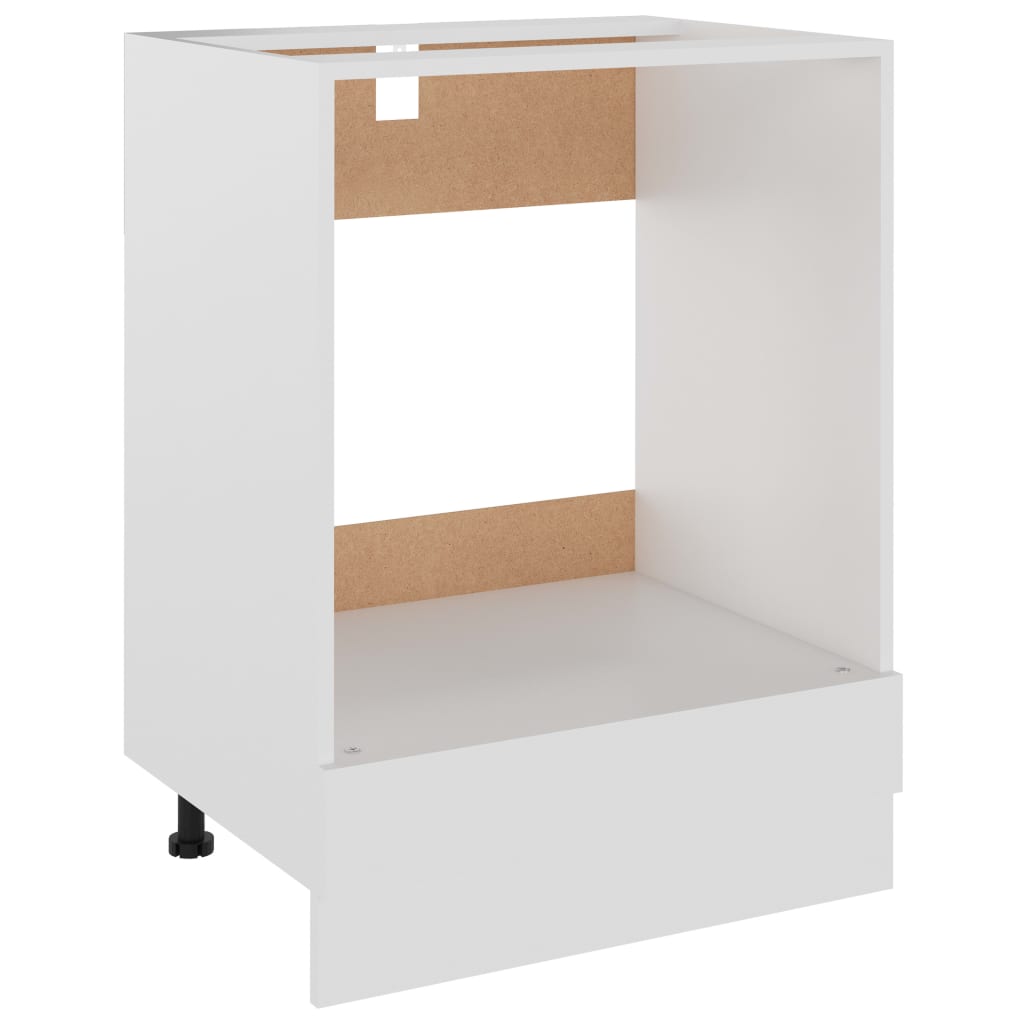 vidaXL Dulap pentru cuptor "Riga", alb, 60x46x81,5 cm, lemn prelucrat