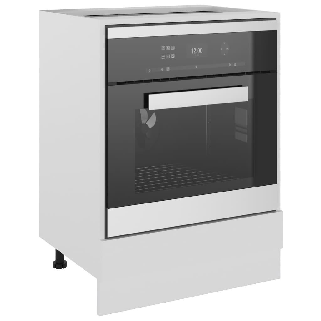 vidaXL Dulap pentru cuptor "Riga", alb, 60x46x81,5 cm, lemn prelucrat