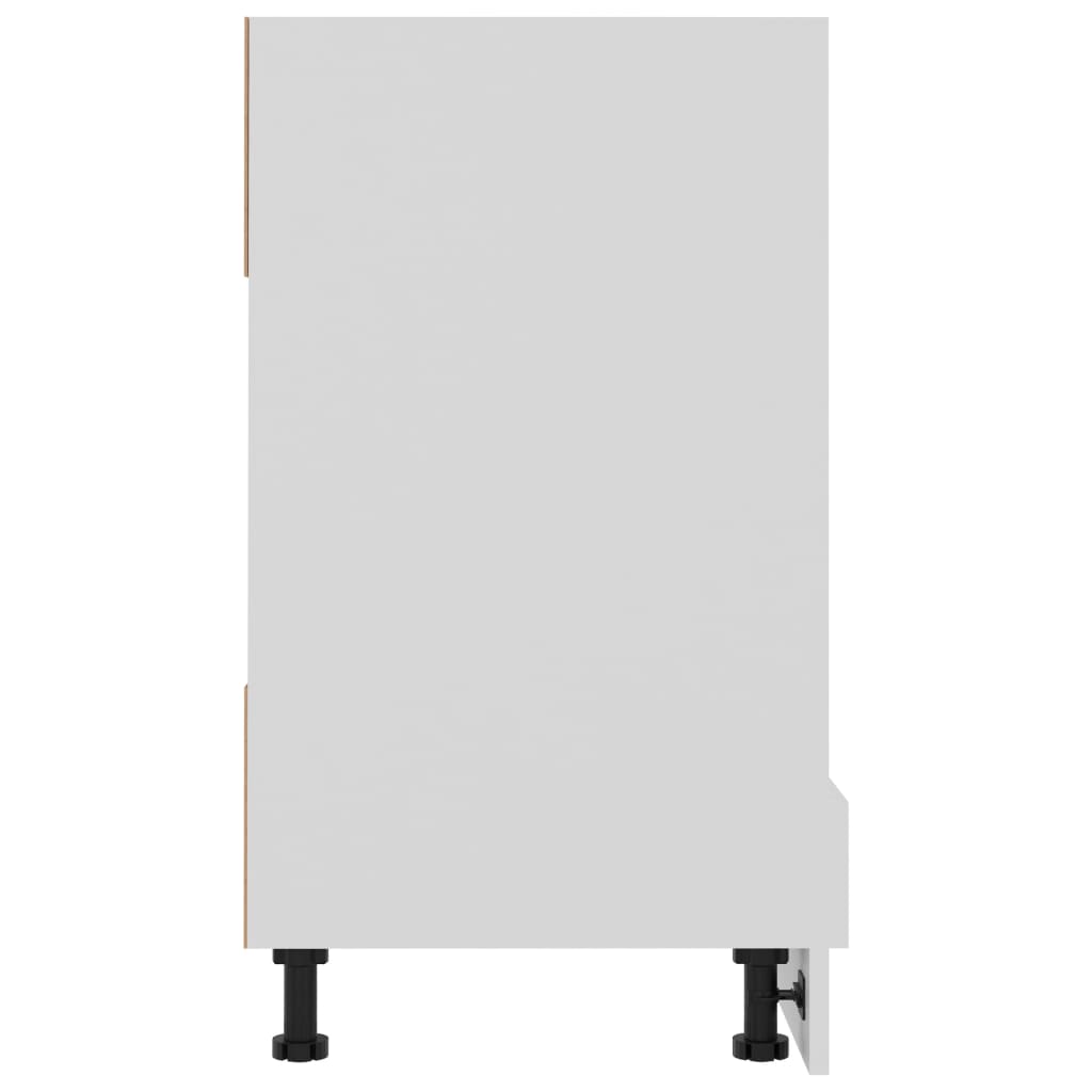 vidaXL Dulap pentru cuptor "Riga", alb, 60x46x81,5 cm, lemn prelucrat