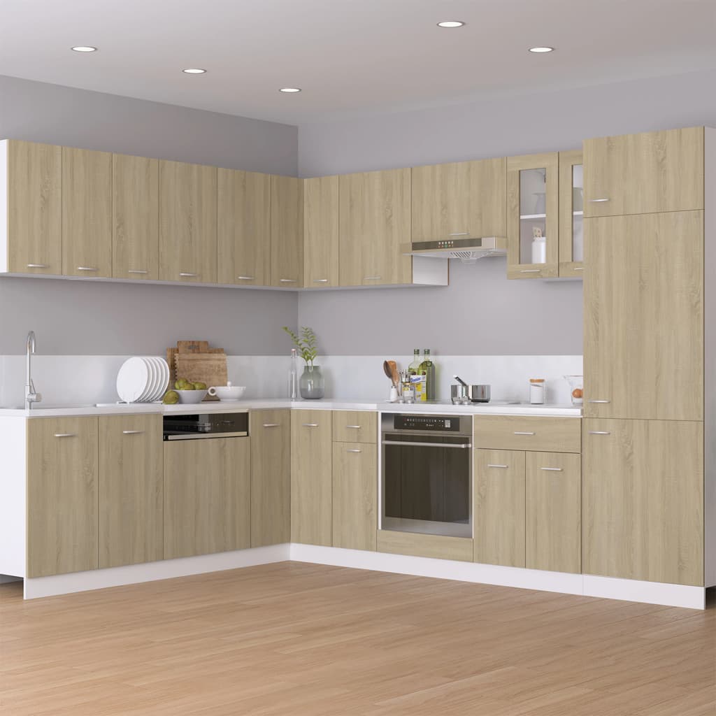 vidaXL Dulap pentru cuptor "Riga", stejar Sonoma, 60x46x81,5 cm