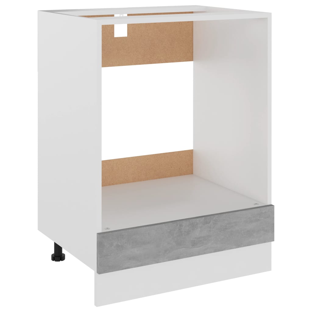 vidaXL Dulap pentru cuptor "Riga", gri beton, 60x46x81,5 cm