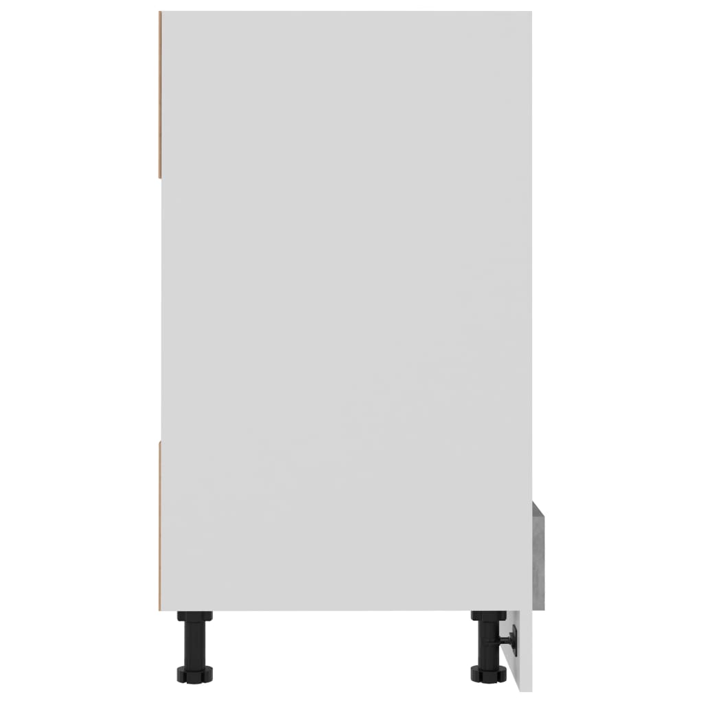 vidaXL Dulap pentru cuptor "Riga", gri beton, 60x46x81,5 cm