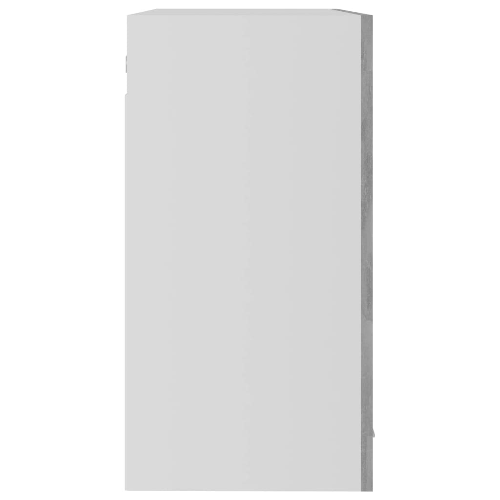 vidaXL Dulap din sticlă suspendat gri beton 80x31x60 cm lemn prelucrat