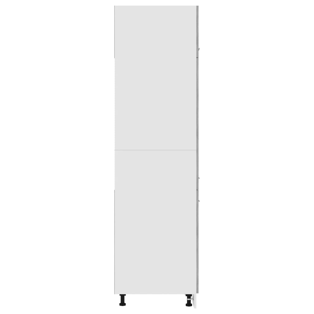 vidaXL Dulap frigider, gri beton, 60 x 57 x 207 cm, lemn prelucrat