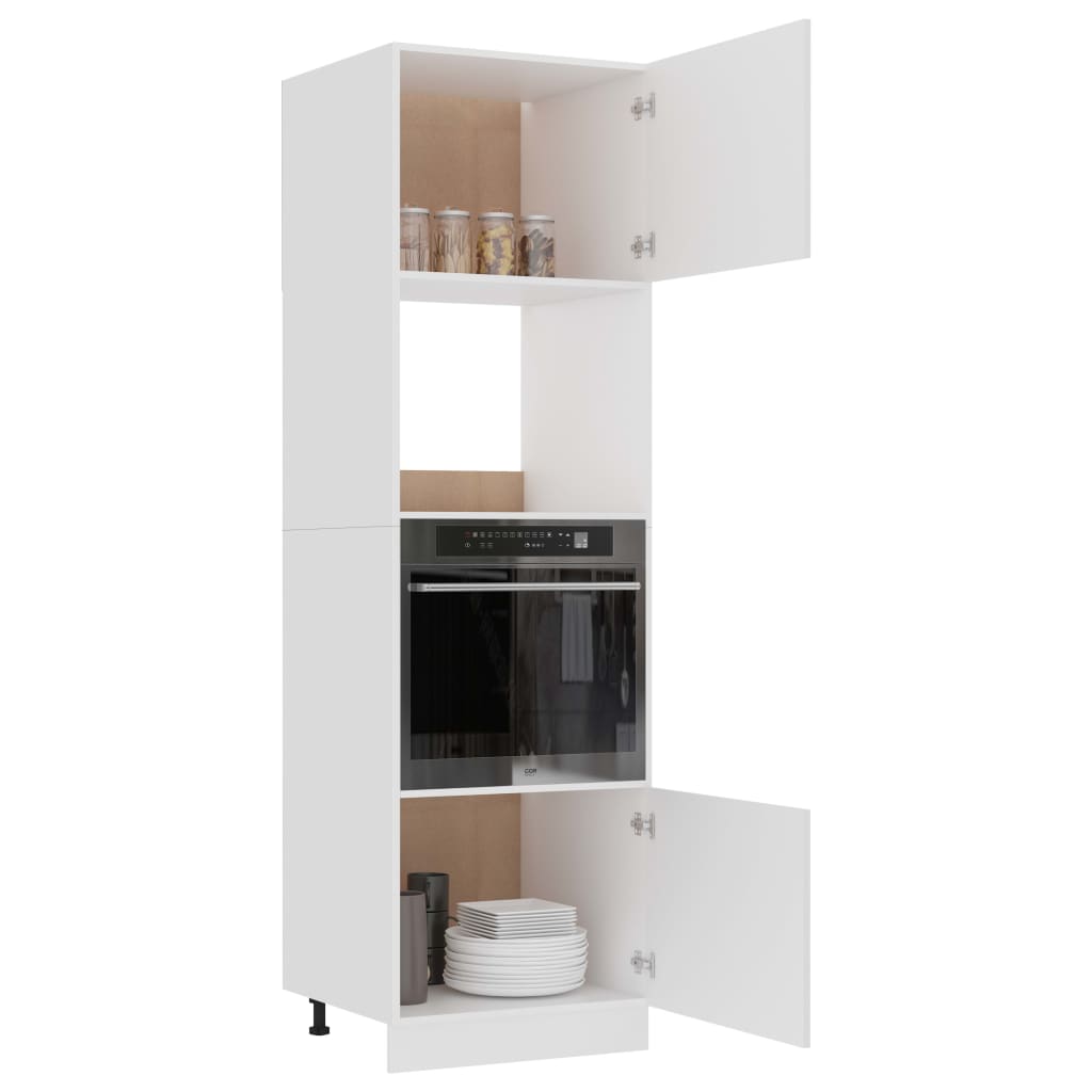vidaXL Dulap cuptor microunde “Lyon”, alb, 60 x 57 x 207 cm vidaXL Dulap cuptor microunde “Lyon”, alb, 60 x 57 x 207 cm