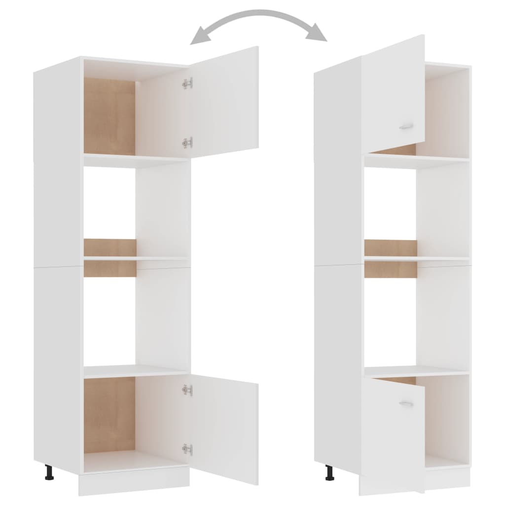 vidaXL Dulap cuptor microunde “Lyon”, alb, 60 x 57 x 207 cm vidaXL Dulap cuptor microunde “Lyon”, alb, 60 x 57 x 207 cm