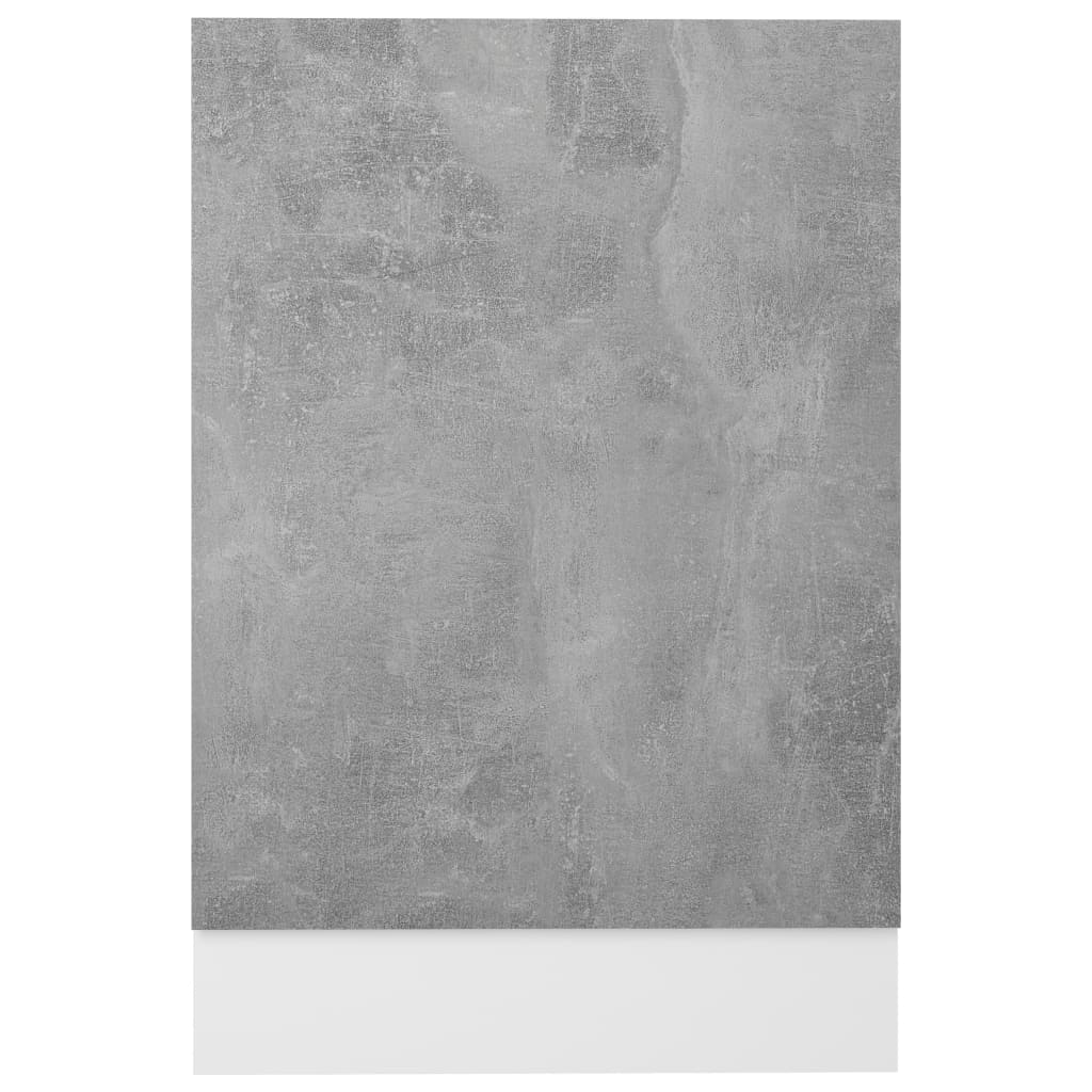 vidaXL Panou frontal mașină spălat vase, gri beton, 45x3x67 cm