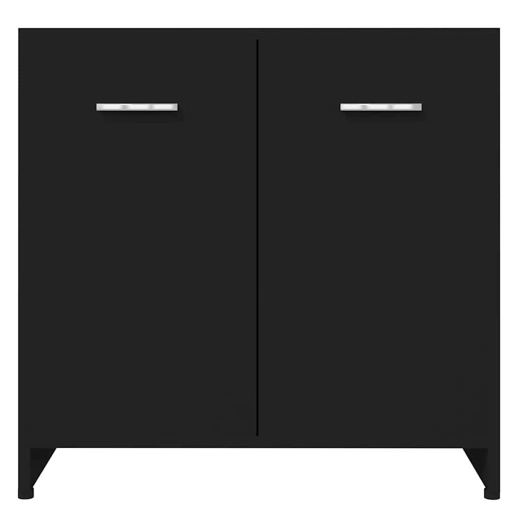 vidaXL Dulap de baie, negru, 60x33x61 cm, lemn prelucrat