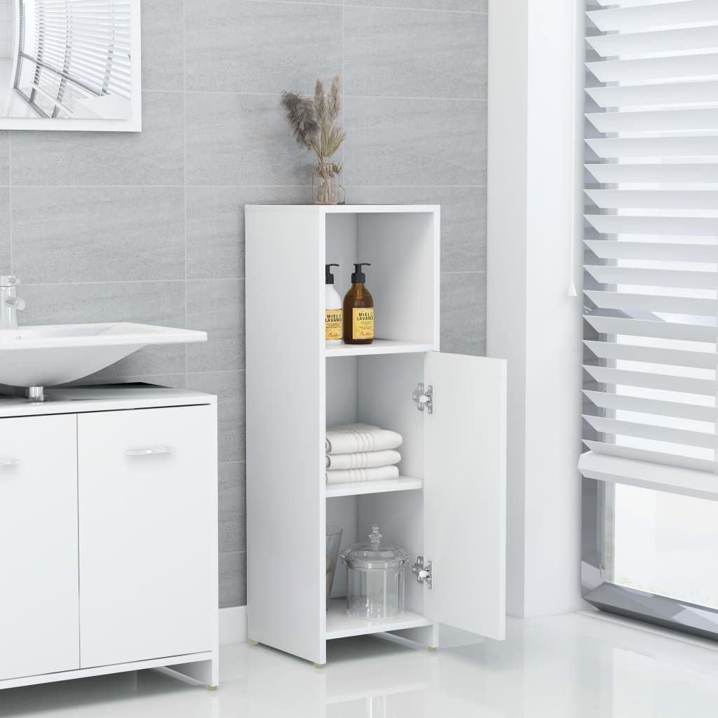 vidaXL Dulap de baie, alb, 30x30x95 cm, lemn prelucrat