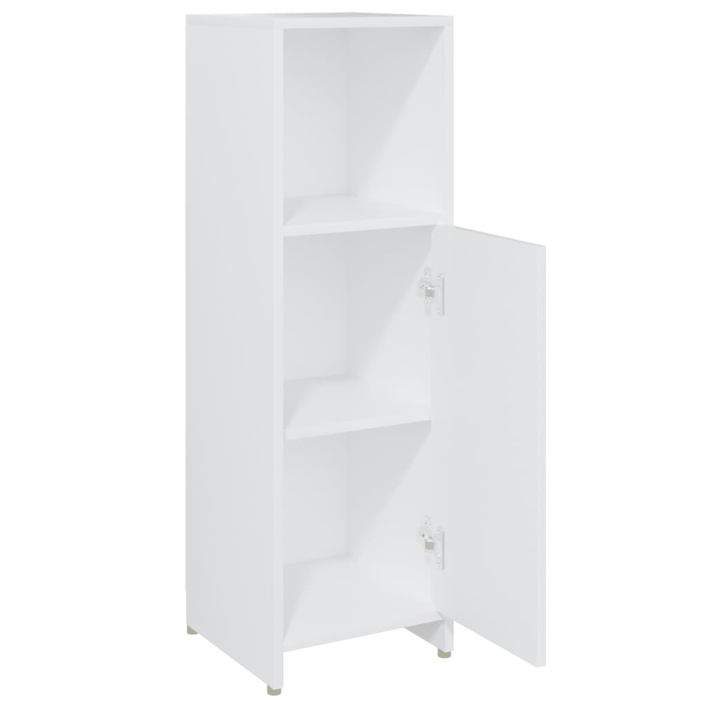 vidaXL Dulap de baie, alb, 30x30x95 cm, lemn prelucrat
