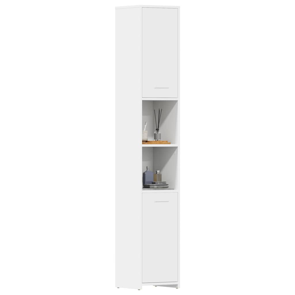 vidaXL Dulap de baie, alb, 30x30x183,5 cm, lemn prelucrat