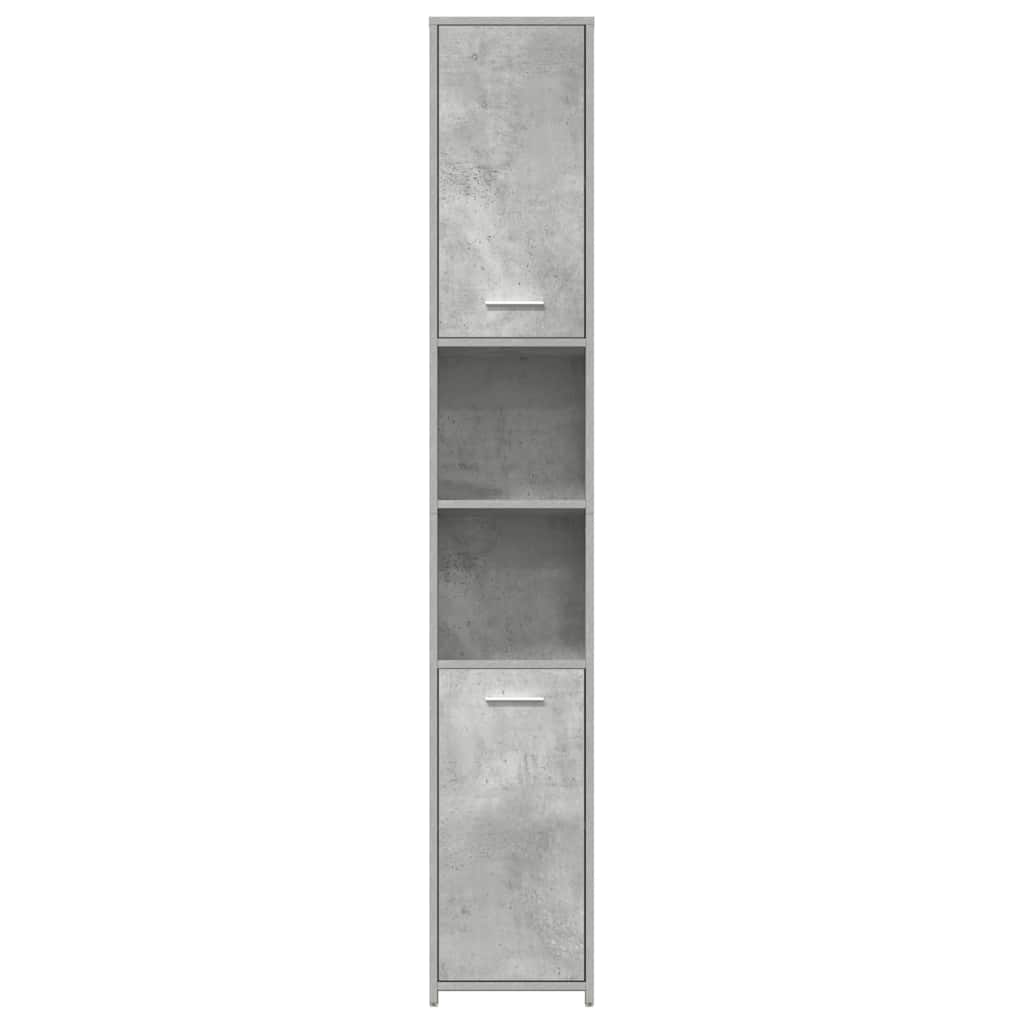 vidaXL Dulap de baie, gri beton, 30x30x183,5 cm, lemn prelucrat