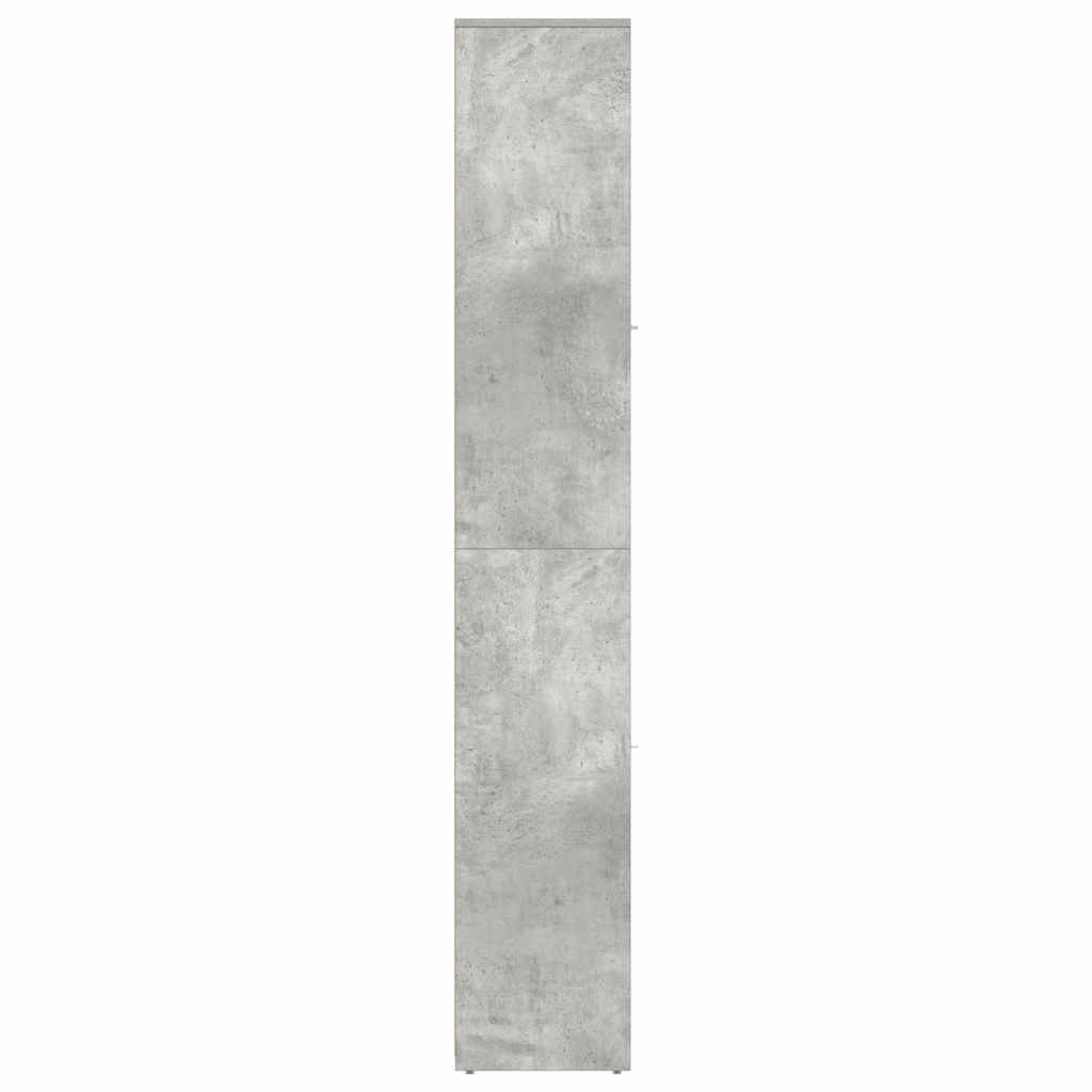 vidaXL Dulap de baie, gri beton, 30x30x183,5 cm, lemn prelucrat