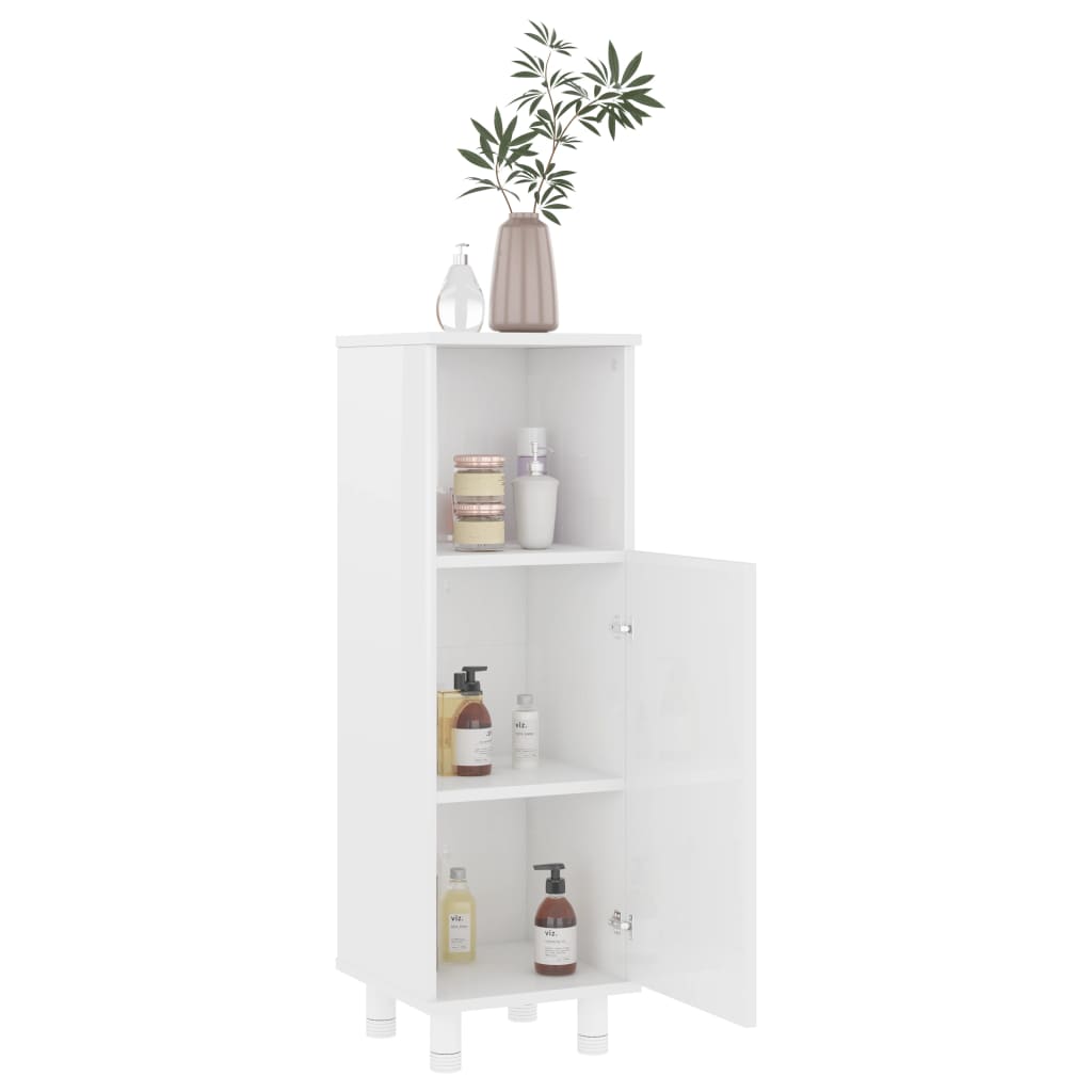 vidaXL Dulap de baie, alb extralucios, 30x30x95 cm, lemn prelucrat vidaXL Dulap de baie, alb extralucios, 30x30x95 cm, lemn prelucrat