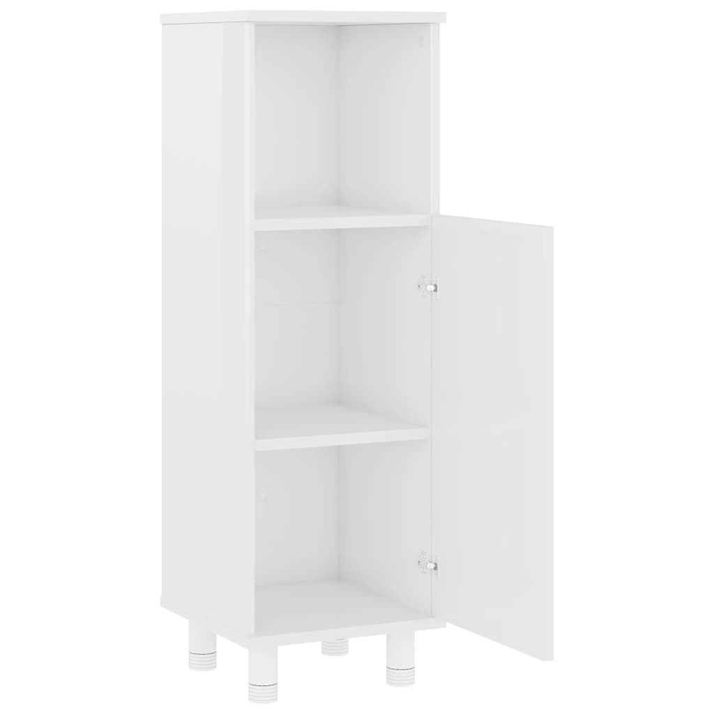 vidaXL Dulap de baie, alb extralucios, 30x30x95 cm, lemn prelucrat vidaXL Dulap de baie, alb extralucios, 30x30x95 cm, lemn prelucrat