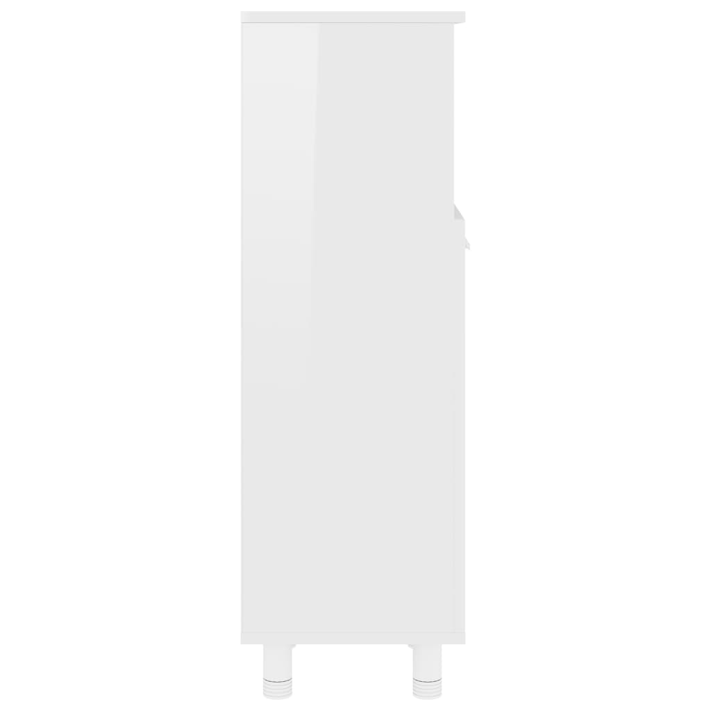 vidaXL Dulap de baie, alb extralucios, 30x30x95 cm, lemn prelucrat vidaXL Dulap de baie, alb extralucios, 30x30x95 cm, lemn prelucrat