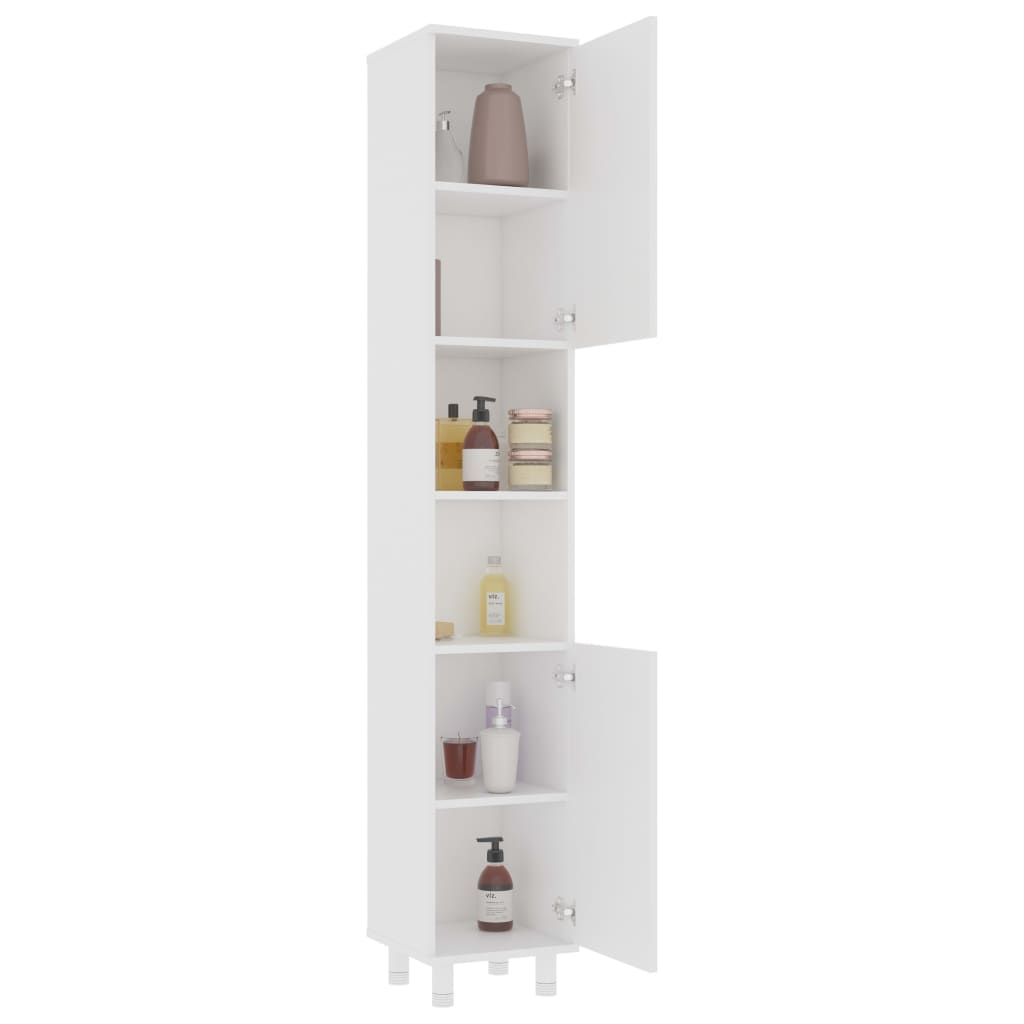 vidaXL Dulap de baie, alb, 30x30x179 cm, lemn prelucrat