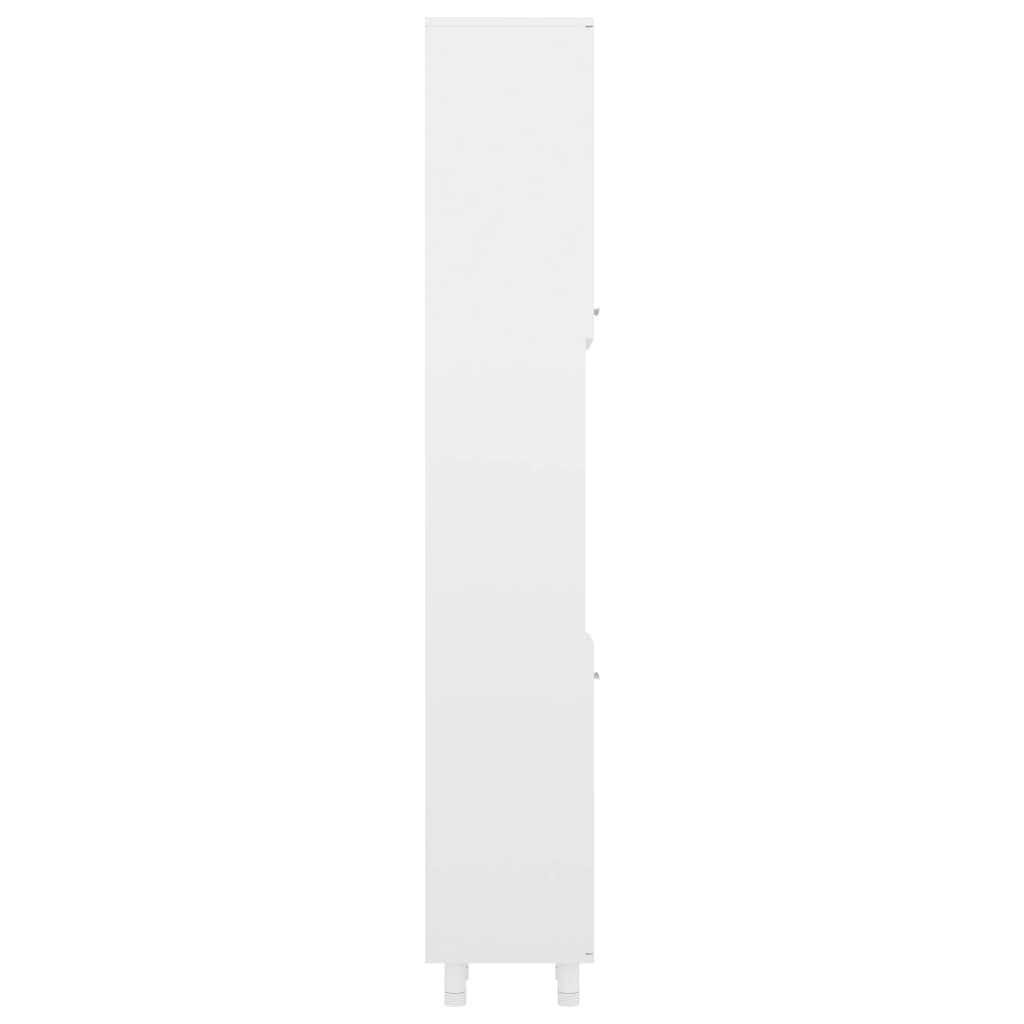 vidaXL Dulap de baie, alb extralucios, 30x30x179 cm, lemn prelucrat
