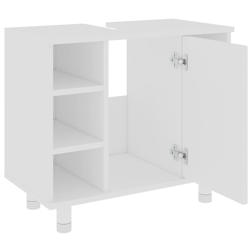 vidaXL Dulap de baie, alb, 60x32x53,5 cm, lemn prelucrat