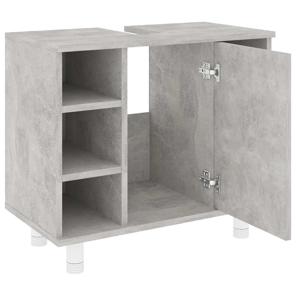 vidaXL Dulap de baie, gri beton, 60x32x53,5 cm, lemn prelucrat