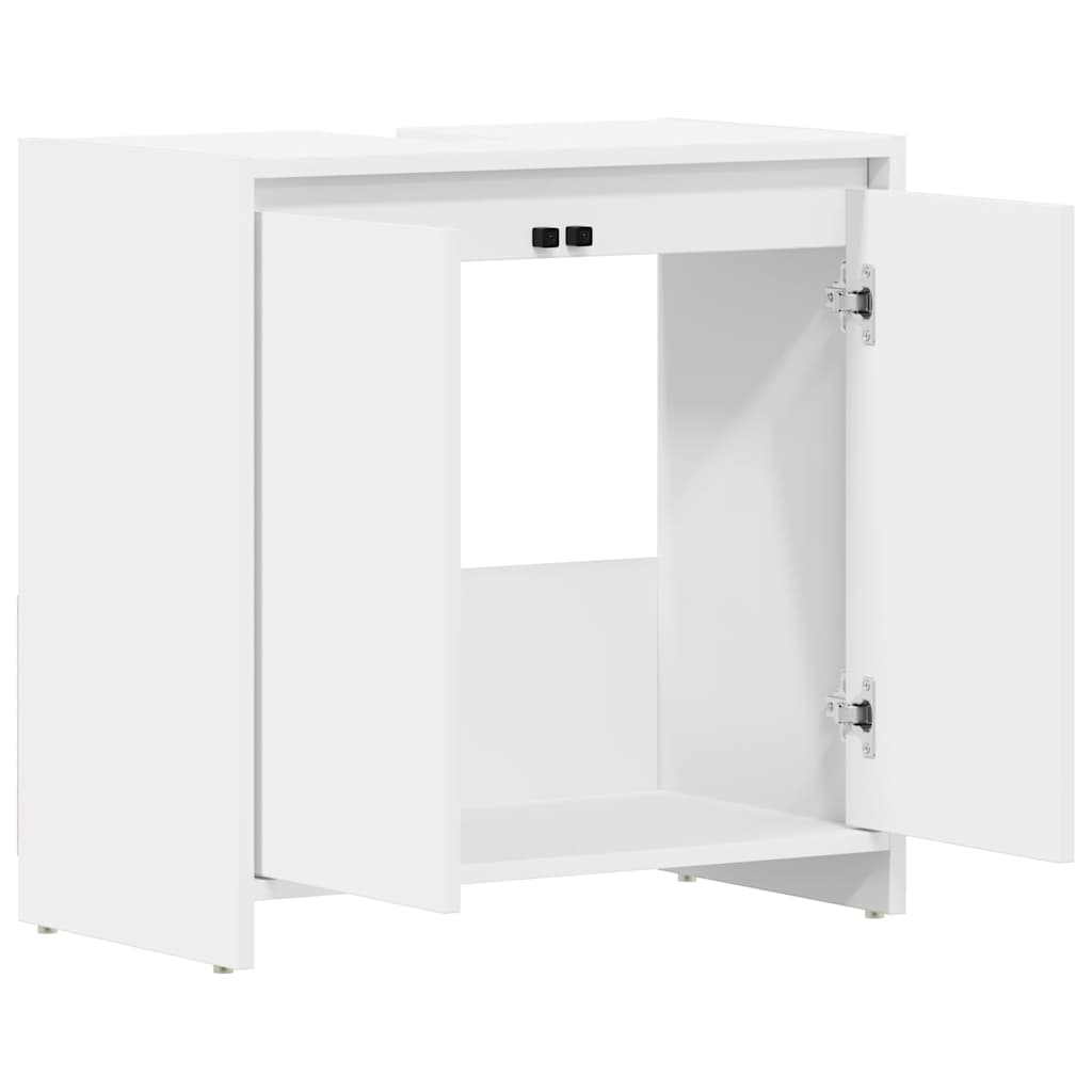 vidaXL Dulap de baie, alb, 60x33x61 cm, lemn prelucrat