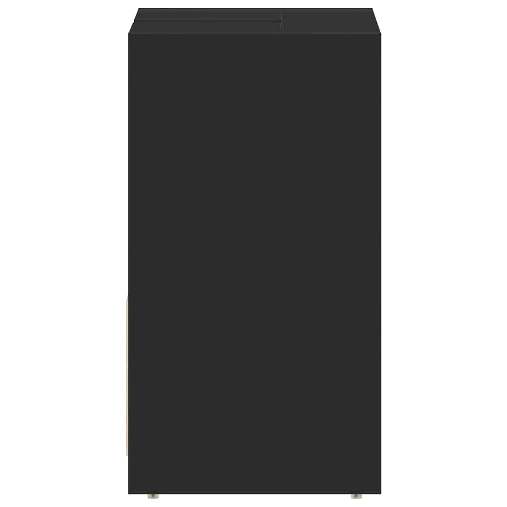 vidaXL Dulap de baie, negru, 60x33x61 cm, lemn prelucrat