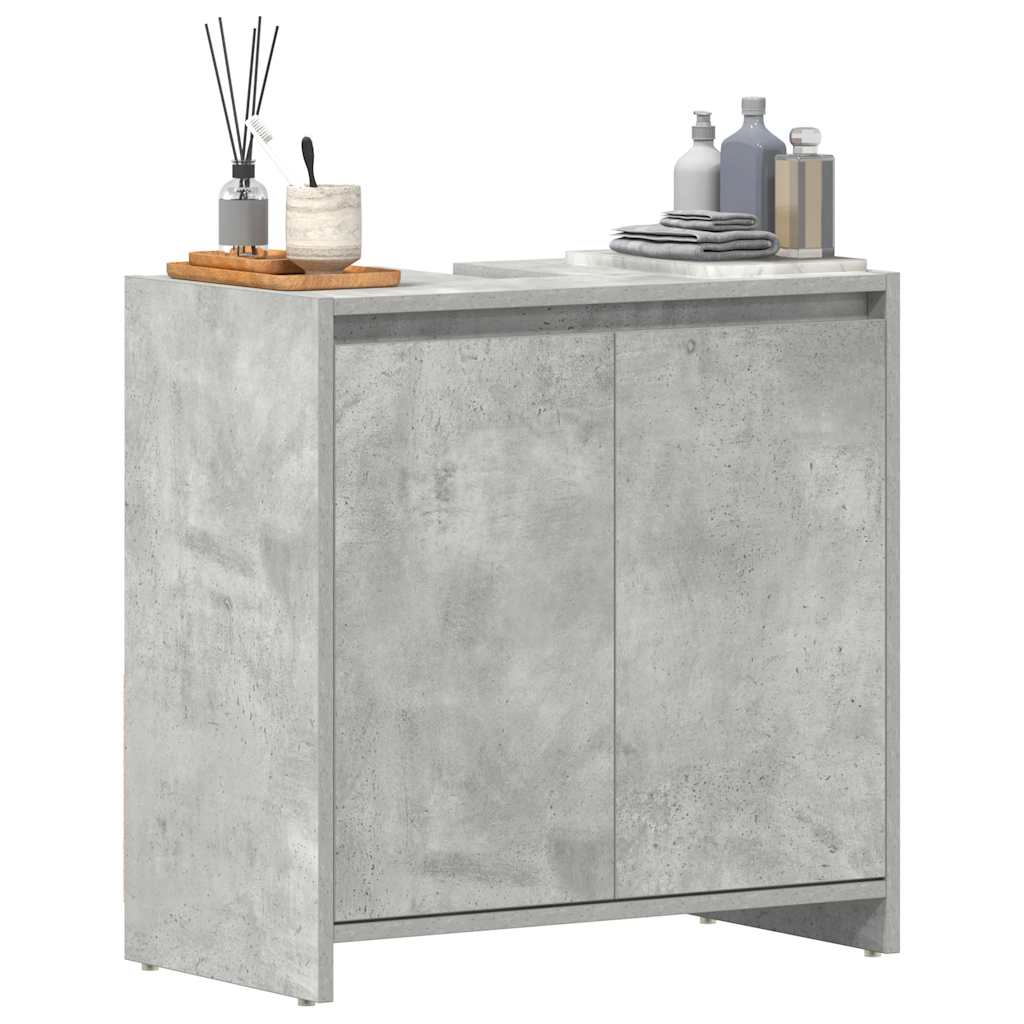 vidaXL Dulap de baie, gri beton, 60x33x61 cm, lemn prelucrat
