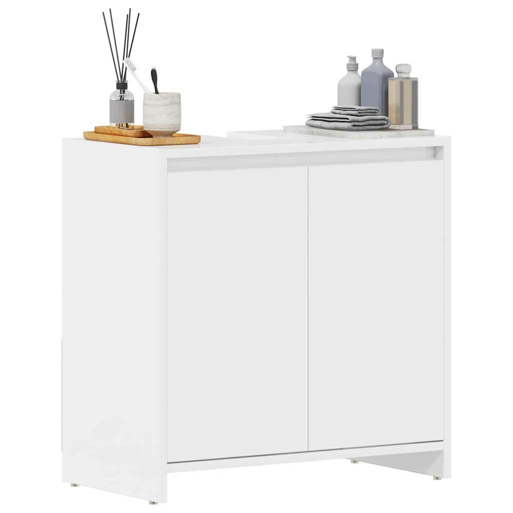 vidaXL Dulap de baie, alb extralucios, 60x33x61 cm, lemn prelucrat vidaXL Dulap de baie, alb extralucios, 60x33x61 cm, lemn prelucrat